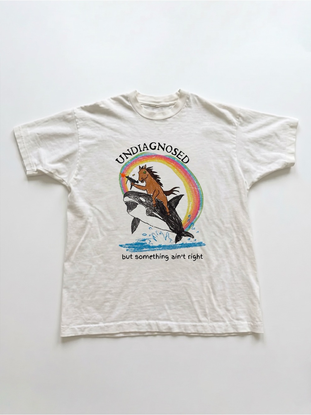 Undiagnosed Funny Meme Unisex Graphic Tee Weirdcore Humor White